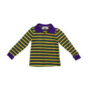 NWT Blended Spirit Size 7 Mardi Gras Striped Shirt